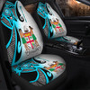 Australia  South Sea Islanders Car Seat Cover - Fiji With Polynesian Tapa Patterns And Coat Of Arms Symbol Car Seat Cover