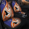 Australia  South Sea Islanders Car Seat Cover - New Ireland Flag With Polynesian Shark Pattern Car Seat Cover