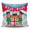 Australia South Sea Islanders Pillow Cases - Fiji In Fijian Tapa Pattern Coat Of Arms Symbol Pillow Cases