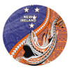 Australia  South Sea Islanders Round Rug - New Ireland Flag With Polynesian Shark Pattern Round Rug