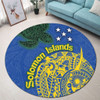 Australia  South Sea Islanders Round Rug - Proud To Be Solomon Islander In Polynesian Pattern Inspired Round Rug