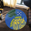 Australia  South Sea Islanders Round Rug - Proud To Be Solomon Islander In Polynesian Pattern Inspired Round Rug