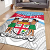 Australia South Sea Islanders Area Rug - Fiji In Fijian Tapa Pattern Coat Of Arms Symbol Area Rug