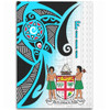 Australia  South Sea Islanders Area Rug - Fiji With Polynesian Tapa Patterns And Coat Of Arms Symbol Area Rug