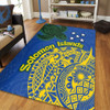 Australia  South Sea Islanders Area Rug - Proud To Be Solomon Islander In Polynesian Pattern Inspired Area Rug