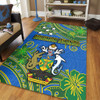 Australia  South Sea Islanders Area Rug - Solomon Islands Symbol In Polynesian Patterns With Tropical Flowers Style Area Rug