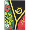 Australia  South Sea Islanders Area Rug - Vanuatu Flag With Habiscus Flowers Area Rug