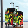 Australia  South Sea Islanders Luggage Cover - Vanuatu Flag With Habiscus Flowers Luggage Cover