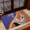 Australia  South Sea Islanders Doormat - New Ireland Flag With Polynesian Shark Pattern Doormat