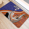 Australia  South Sea Islanders Doormat - New Ireland Flag With Polynesian Shark Pattern Doormat