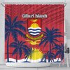 Australia  South Sea Islanders Shower Curtain - Gilbert Islands In Polynesian Pattern With Coconut Trees Shower Curtain