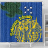 Australia  South Sea Islanders Shower Curtain - Proud To Be Solomon Islander In Polynesian Pattern Inspired Shower Curtain