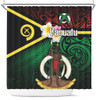 Australia  South Sea Islanders Shower Curtain - Vanuatu Special Original Flag In Polynesian Style Shower Curtain