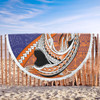 Australia  South Sea Islanders Beach Blanket - New Ireland Flag With Polynesian Shark Pattern Beach Blanket