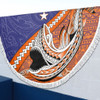 Australia  South Sea Islanders Beach Blanket - New Ireland Flag With Polynesian Shark Pattern Beach Blanket