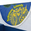 Australia  South Sea Islanders Beach Blanket - Proud To Be Solomon Islander In Polynesian Pattern Inspired Beach Blanket