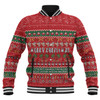 Australia Christmas Custom Baseball Jacket - Aussie Ugly Christmas Let's Get Lit Baseball Jacket