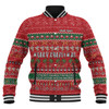 Australia Christmas Custom Baseball Jacket - Aussie Ugly Christmas Let's Get Lit Baseball Jacket