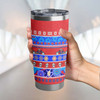 Newcastle Knights Christmas Aboriginal Tumbler - Indigenous Knitted Ugly Style