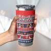 Sydney Roosters Christmas Aboriginal Tumbler - Indigenous Knitted Ugly Style