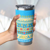Gold Coast Titans Christmas Aboriginal Tumbler - Indigenous Knitted Ugly Style