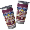 Manly Warringah Sea Eagles Christmas Aboriginal Tumbler - Indigenous Knitted Ugly Style