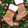 Redcliffe Dolphins Aboriginal Christmas Stocking - Indigenous Knitted Ugly Style