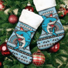 Cronulla-Sutherland Sharks Christmas Stocking - Ugly Xmas And Aboriginal Patterns For Die Hard Fan