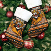 Wests Tigers Christmas Stocking - Ugly Xmas And Aboriginal Patterns For Die Hard Fan