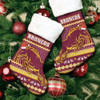 Brisbane Broncos Christmas Stocking - Ugly Xmas And Aboriginal Patterns For Die Hard Fan