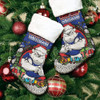 Canterbury-Bankstown Bulldogs Christmas Stocking - Merry Christmas Our Beloved Team With Aboriginal Dot Art Pattern
