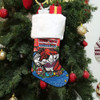 Newcastle Knights Christmas Stocking - Merry Christmas Our Beloved Team With Aboriginal Dot Art Pattern