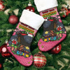 Penrith Panthers Christmas Stocking - Merry Christmas Our Beloved Team With Aboriginal Dot Art Pattern