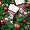 South Sydney Rabbitohs Stocking - Merry Christmas Our Beloved Team With Aboriginal Dot Art Pattern