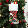 St. George Illawarra Dragons Christmas Stocking - Merry Christmas Our Beloved Team With Aboriginal Dot Art Pattern