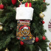 Wests Tigers Christmas Stocking - Merry Christmas Our Beloved Team With Aboriginal Dot Art Pattern