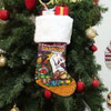 Brisbane Broncos Christmas Stocking - Merry Christmas Our Beloved Team With Aboriginal Dot Art Pattern