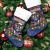 New Zealand Warriors Christmas Stocking - Merry Christmas Our Beloved Team With Aboriginal Dot Art Pattern