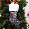 New Zealand Warriors Christmas Stocking - Merry Christmas Our Beloved Team With Aboriginal Dot Art Pattern
