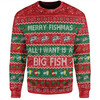 Australia Christmas Custom Sweatshirt - Merry Fishmas All I Want is a Big Fish Sweatshirt
