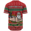 Australia Christmas Custom Baseball Shirt - Merry Chrismas I'm Laying On Your Present Baseball Shirt