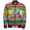 Australia Christmas Custom Bomber Jacket - Surfing Santa Bomber Jacket