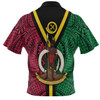 Australia South Sea Islanders Polo Shirt - Vanuatu Polynesian Flag With Coat Of Arm Polo Shirt