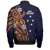 Australia South Sea Islanders Bomber Jacket - New Ireland Flag With Polynesian Pattern Bomber Jacket