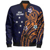 Australia South Sea Islanders Bomber Jacket - New Ireland Flag With Polynesian Pattern Bomber Jacket