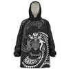 Australia South Sea Islanders Snug Hoodie - Solomon Islands White Tribal Wave Pattern Snug Hoodie