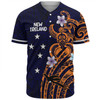Australia South Sea Islanders Baseball Shirt - New Ireland Flag With Polynesian Pattern Baseball Shirt