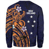 Australia South Sea Islanders Sweatshirt - New Ireland Flag With Polynesian Pattern Sweatshirt