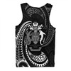 Australia South Sea Islanders Men Singlet - Solomon Islands White Tribal Wave Pattern Men Singlet