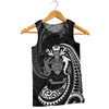 Australia South Sea Islanders Men Singlet - Solomon Islands White Tribal Wave Pattern Men Singlet